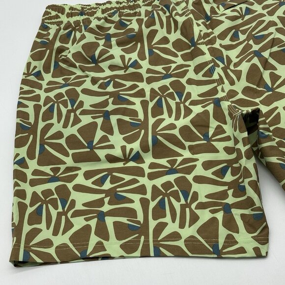 PrAna Metric E-Waist Board Shorts Size XXL Bio Mint Retro Bloom Swim Trunks NWT - Picture 11 of 12